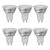Crompton LED GU10 Spotlight Bulbs 3.7W Dimmable Daylight 6500K Glass Halogen Replacement (6 Pack)