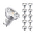 LiteTech LED GU10 Spotlight Bulbs 6.5W Dim Warm White 3000K Halogen Replacement COB (10 Pack)