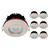 Crompton LED Fire Rated Downlight 10W Dim Tuneable White + RGB 2200K-6500K Recessed Lights Satin Nickel (6 Pack)