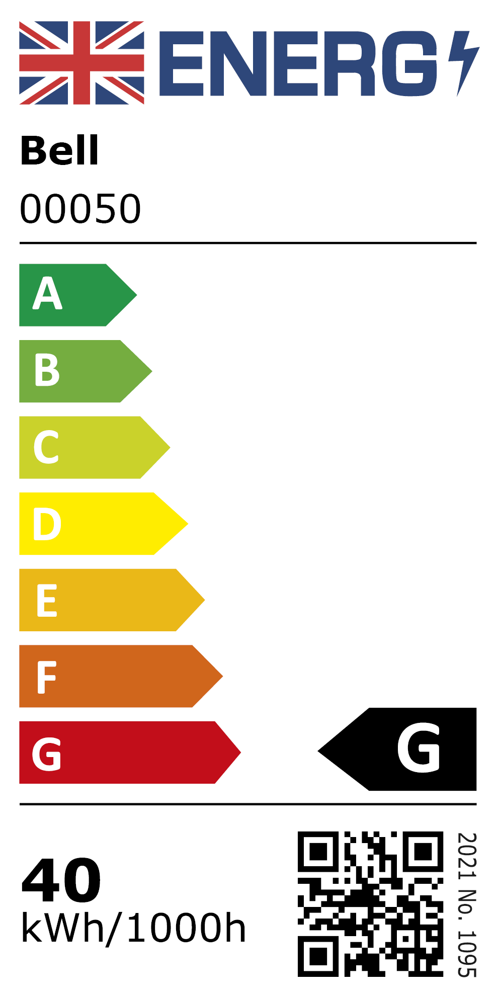 New 2021 Energy Rating Label: MPN 00050