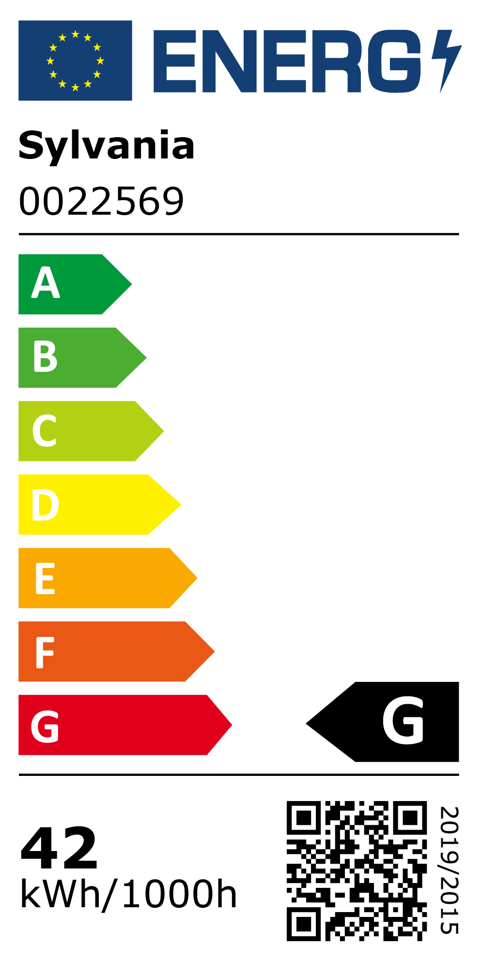 New 2021 Energy Rating Label: MPN 0022569