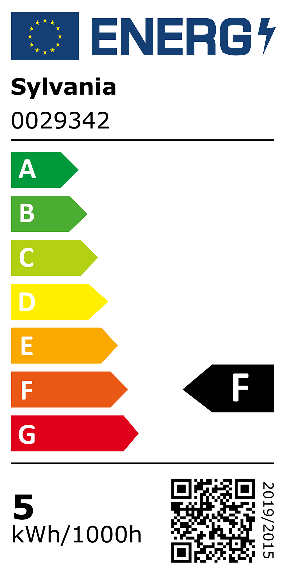 New 2021 Energy Rating Label: MPN 0029342