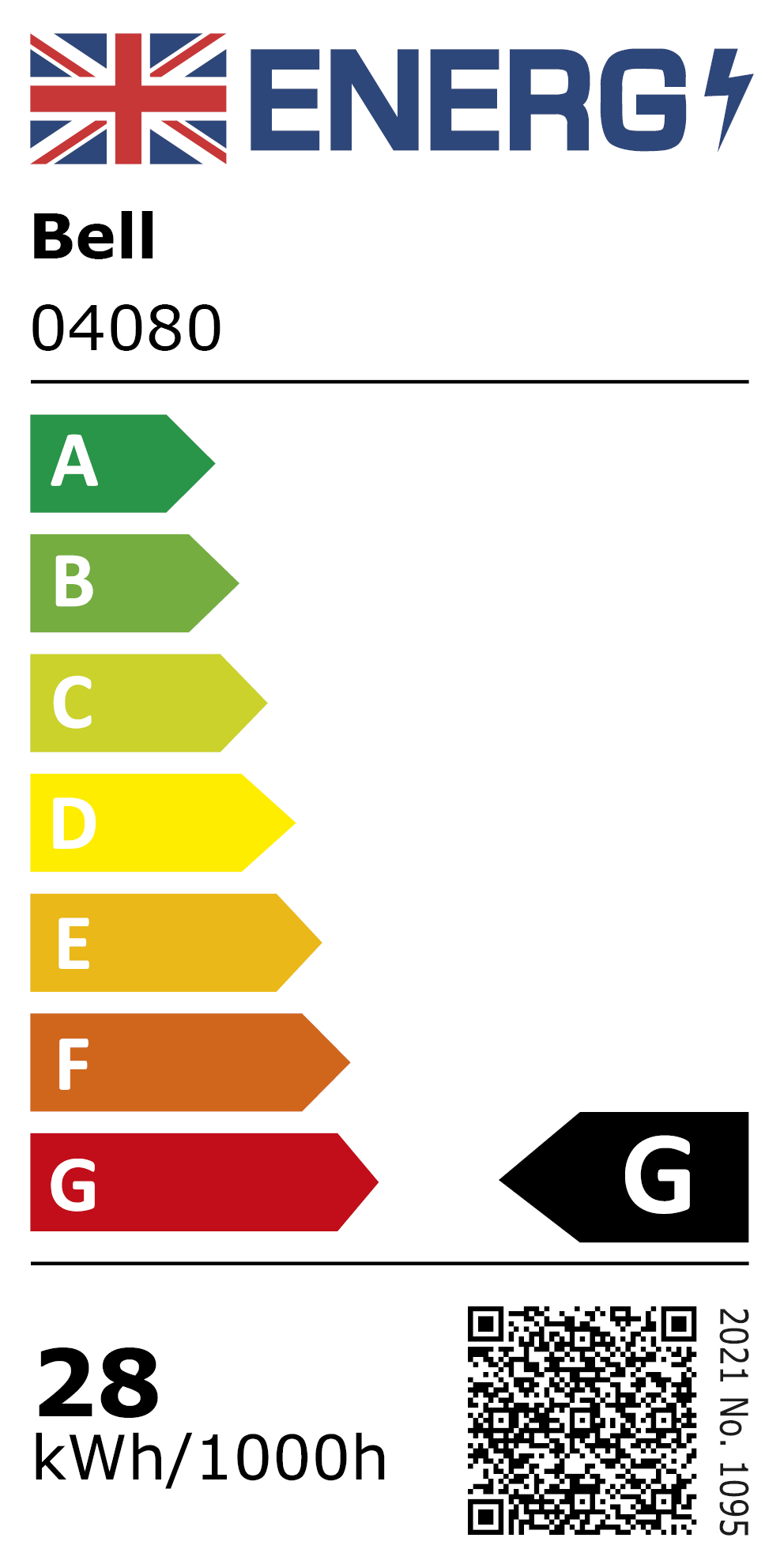 New 2021 Energy Rating Label: MPN 04080