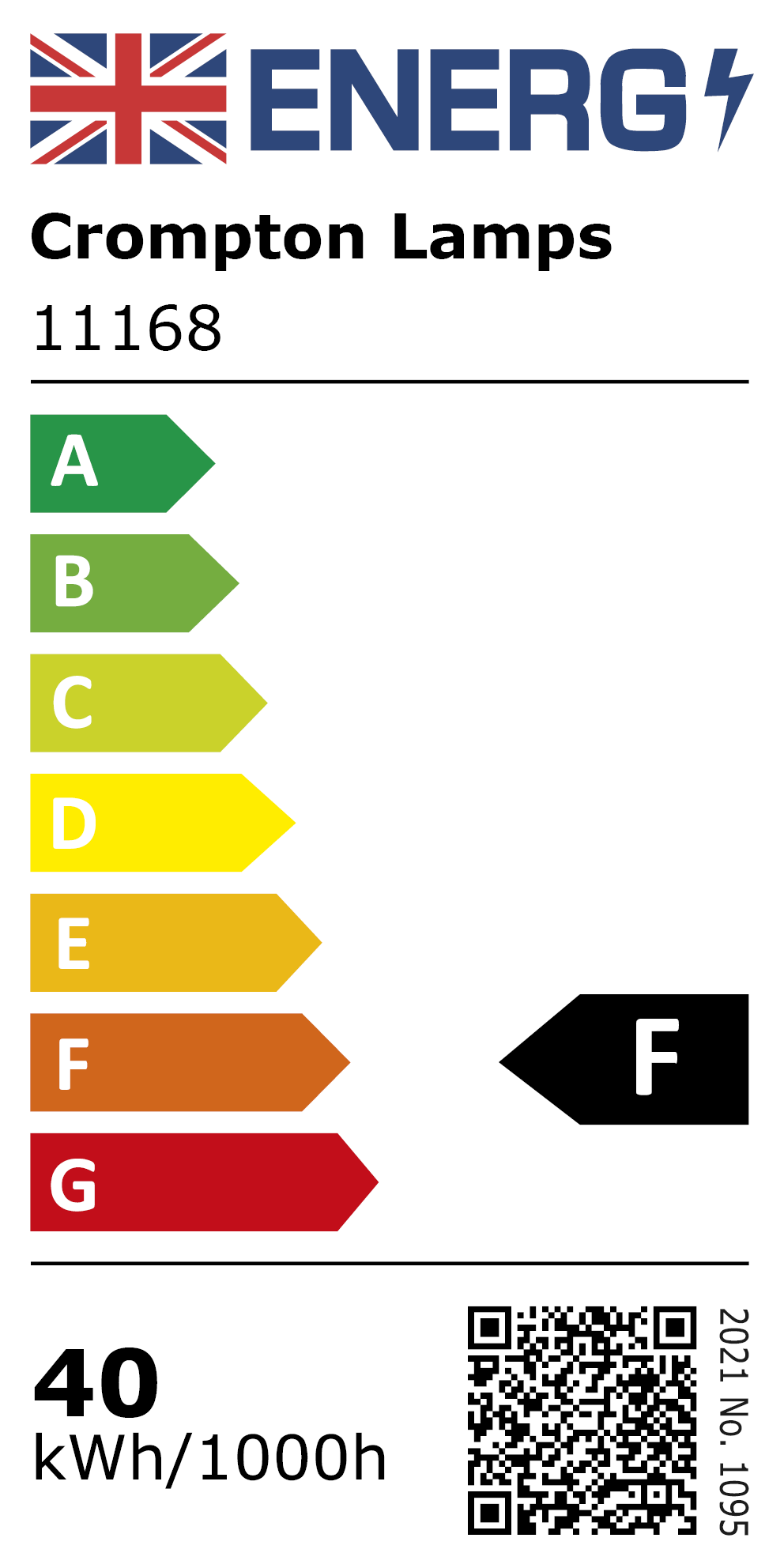 New 2021 Energy Rating Label: MPN 11168