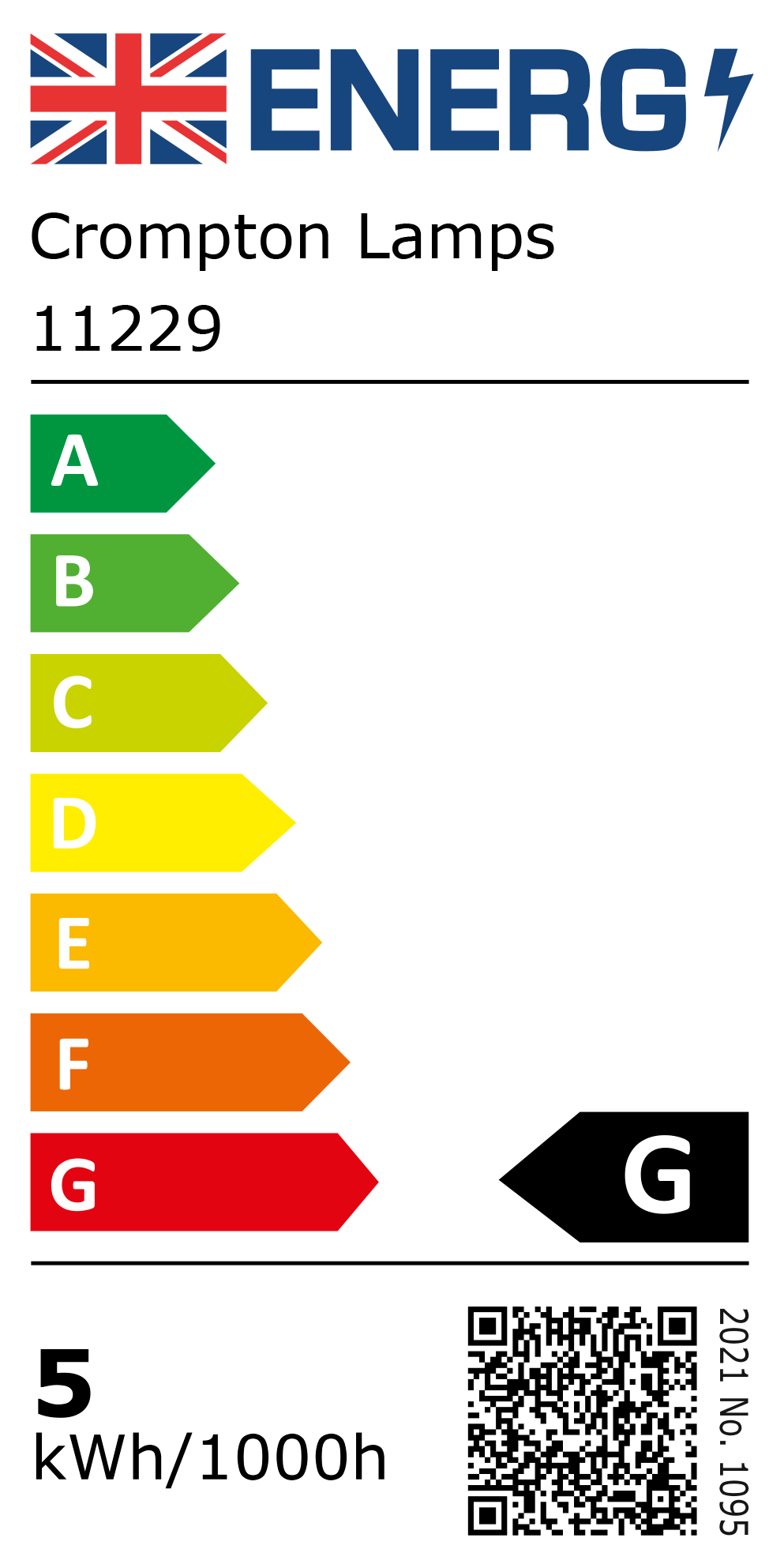 New 2021 Energy Rating Label: MPN 11229