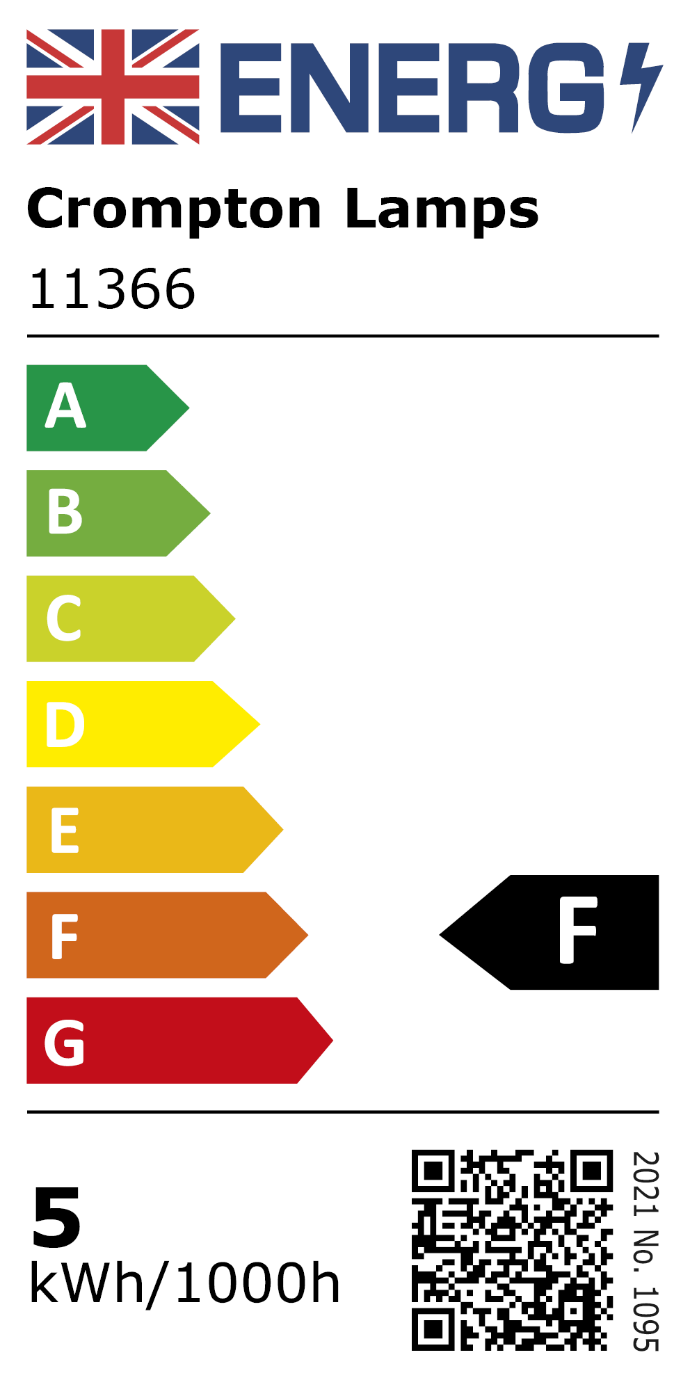 New 2021 Energy Rating Label: MPN 11366