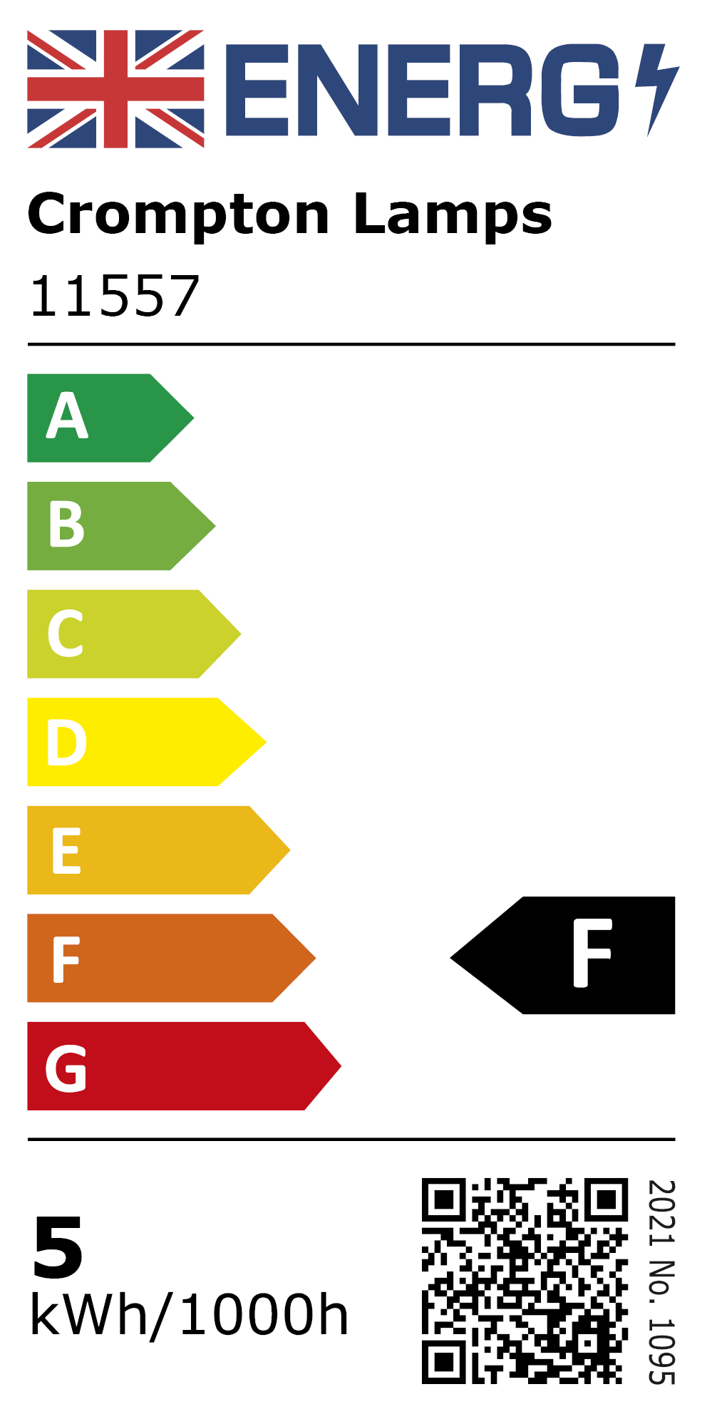 New 2021 Energy Rating Label: MPN 11557