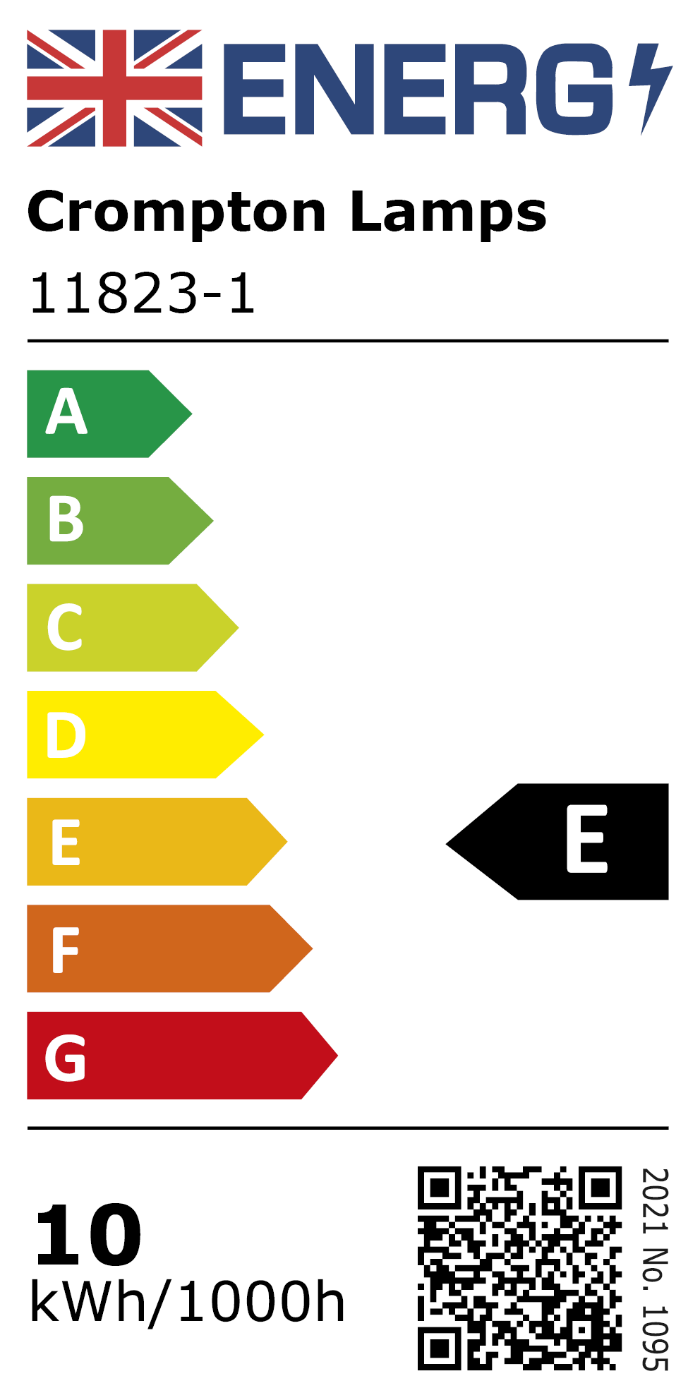 New 2021 Energy Rating Label: MPN 11823-1