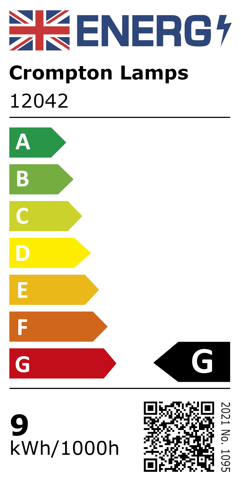 New 2021 Energy Rating Label: MPN 12042