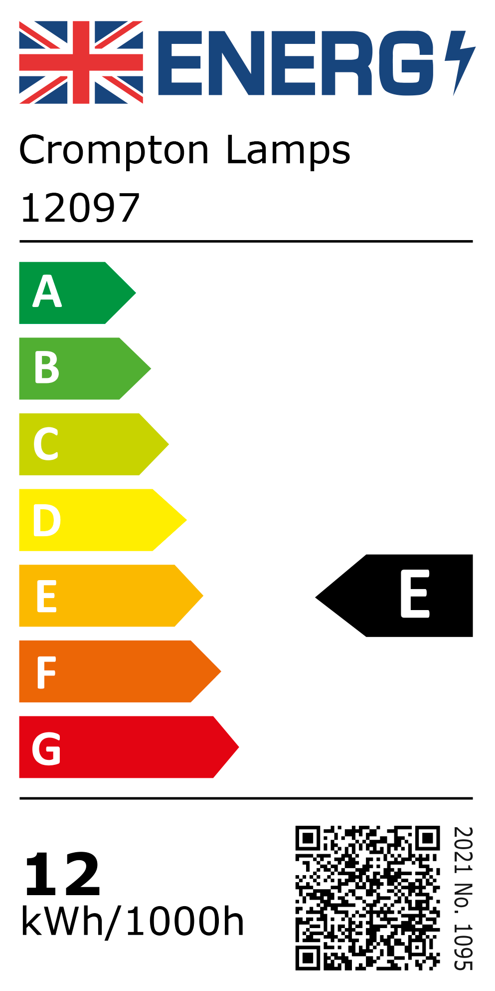 New 2021 Energy Rating Label: MPN 12097