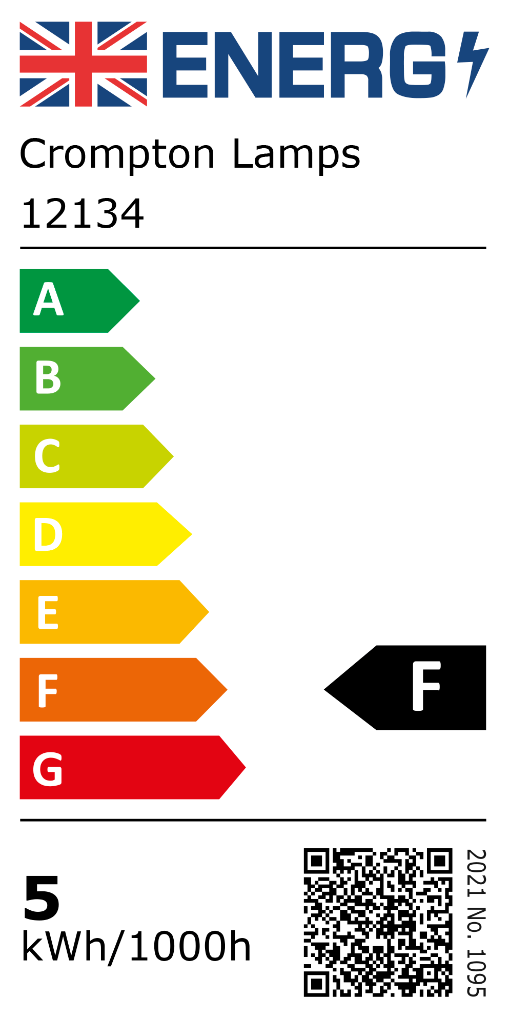 New 2021 Energy Rating Label: MPN 12134