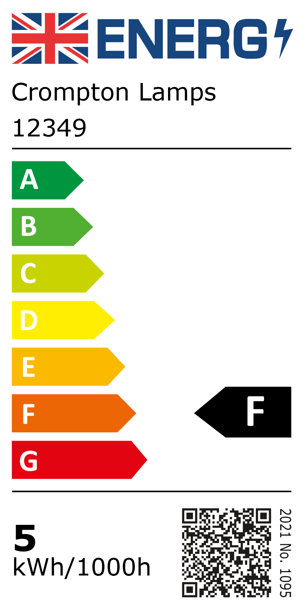 New 2021 Energy Rating Label: MPN 12349