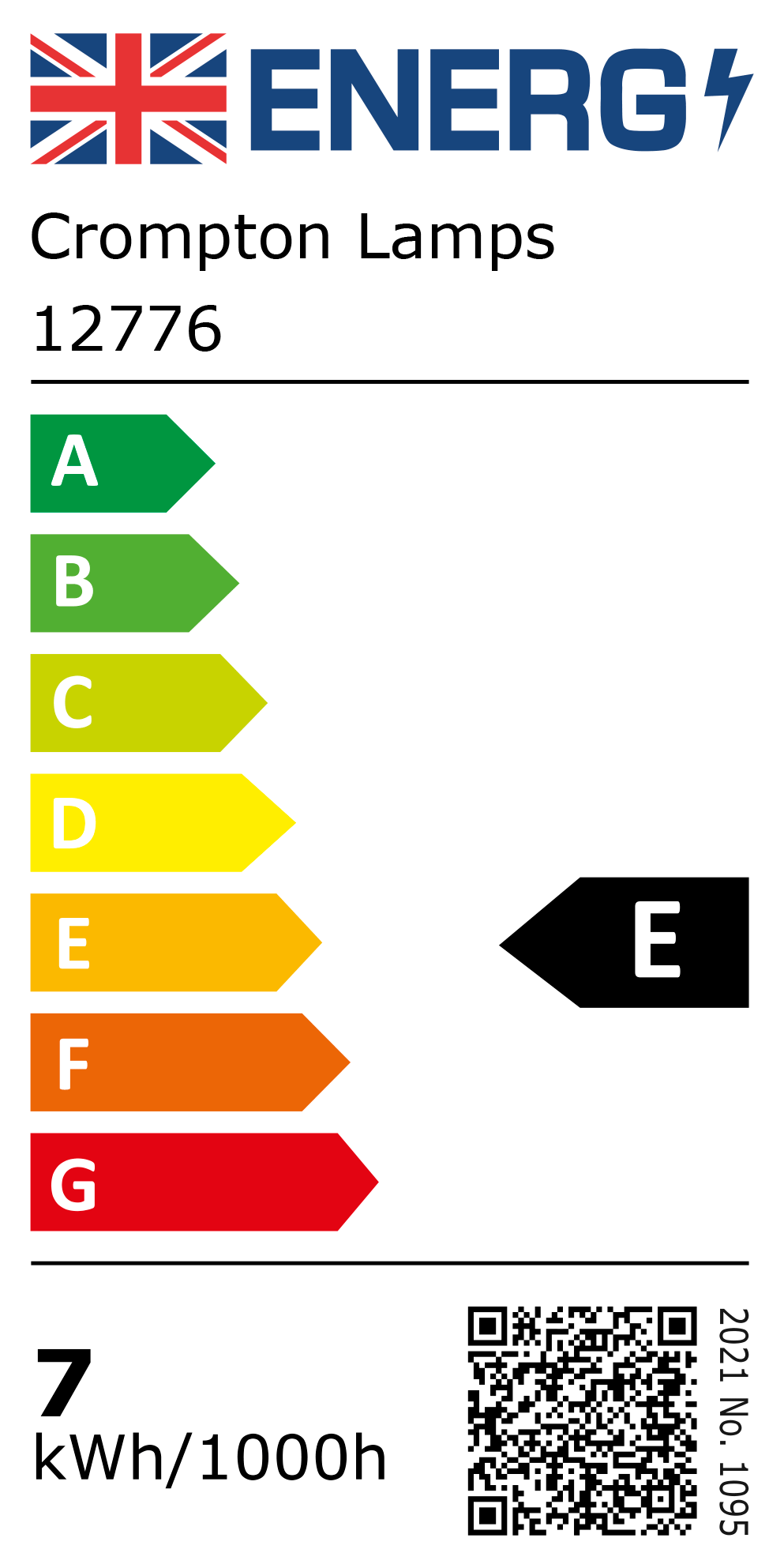 New 2021 Energy Rating Label: MPN 12776