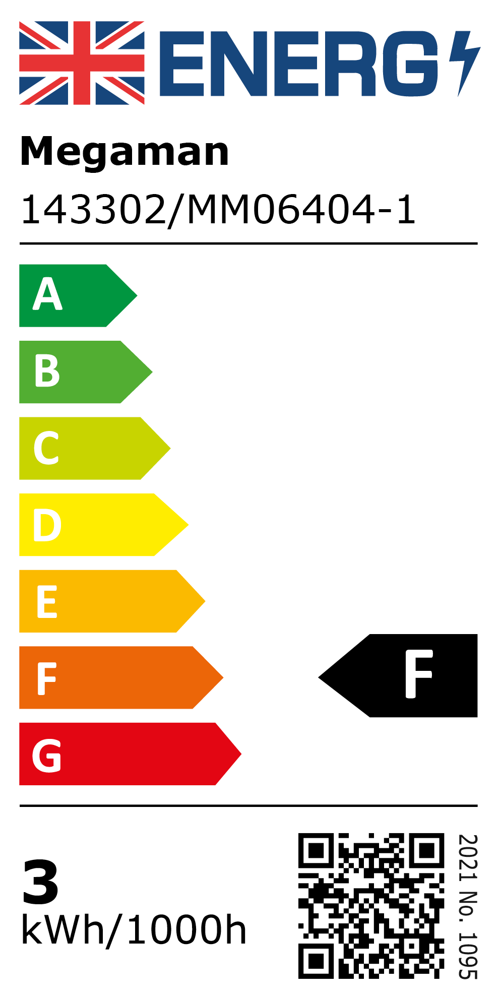 New 2021 Energy Rating Label: MPN 143302-MM06404-1