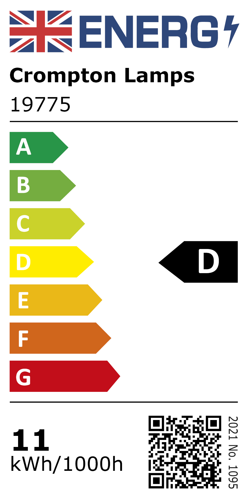 New 2021 Energy Rating Label: MPN 19775