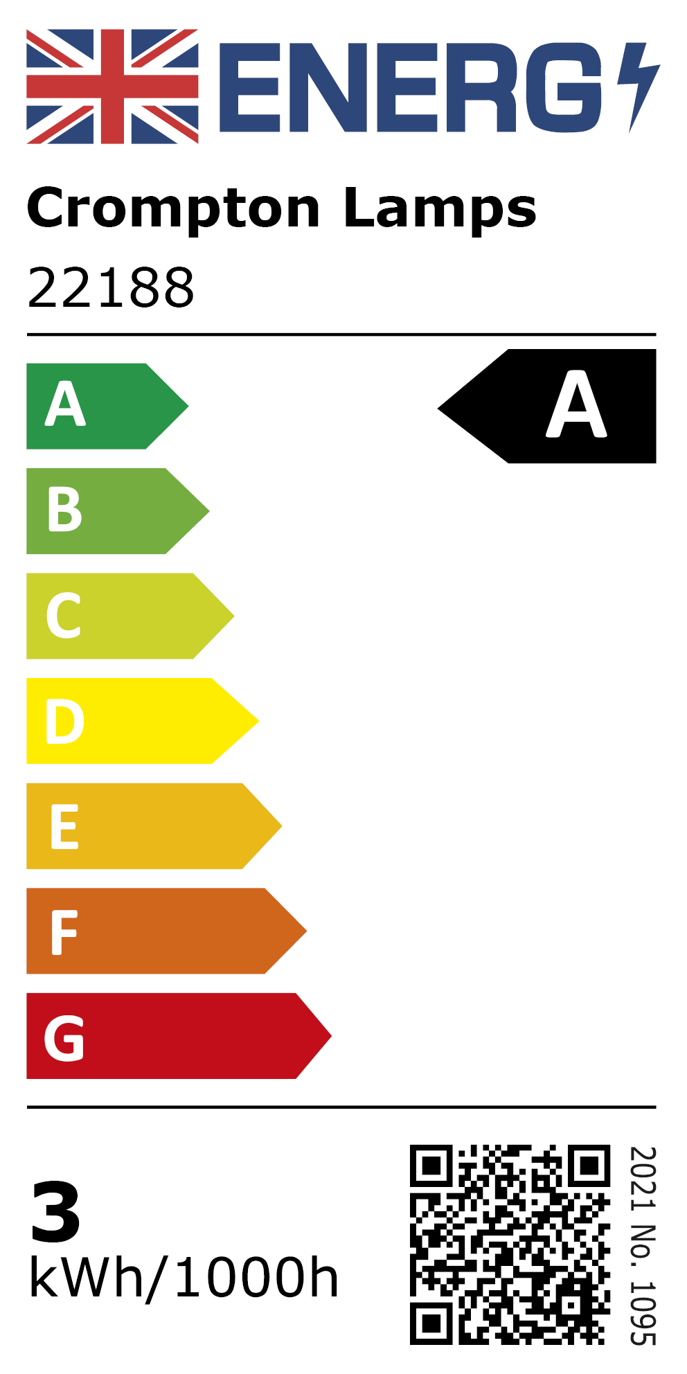 New 2021 Energy Rating Label: MPN 22188