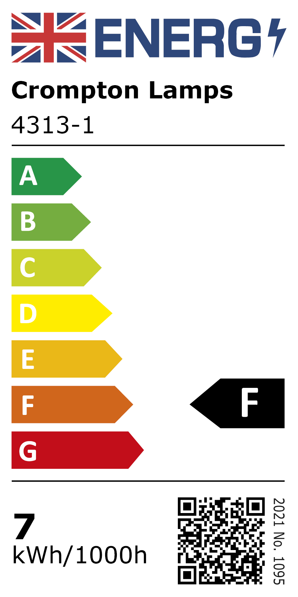 New 2021 Energy Rating Label: MPN 4313-1