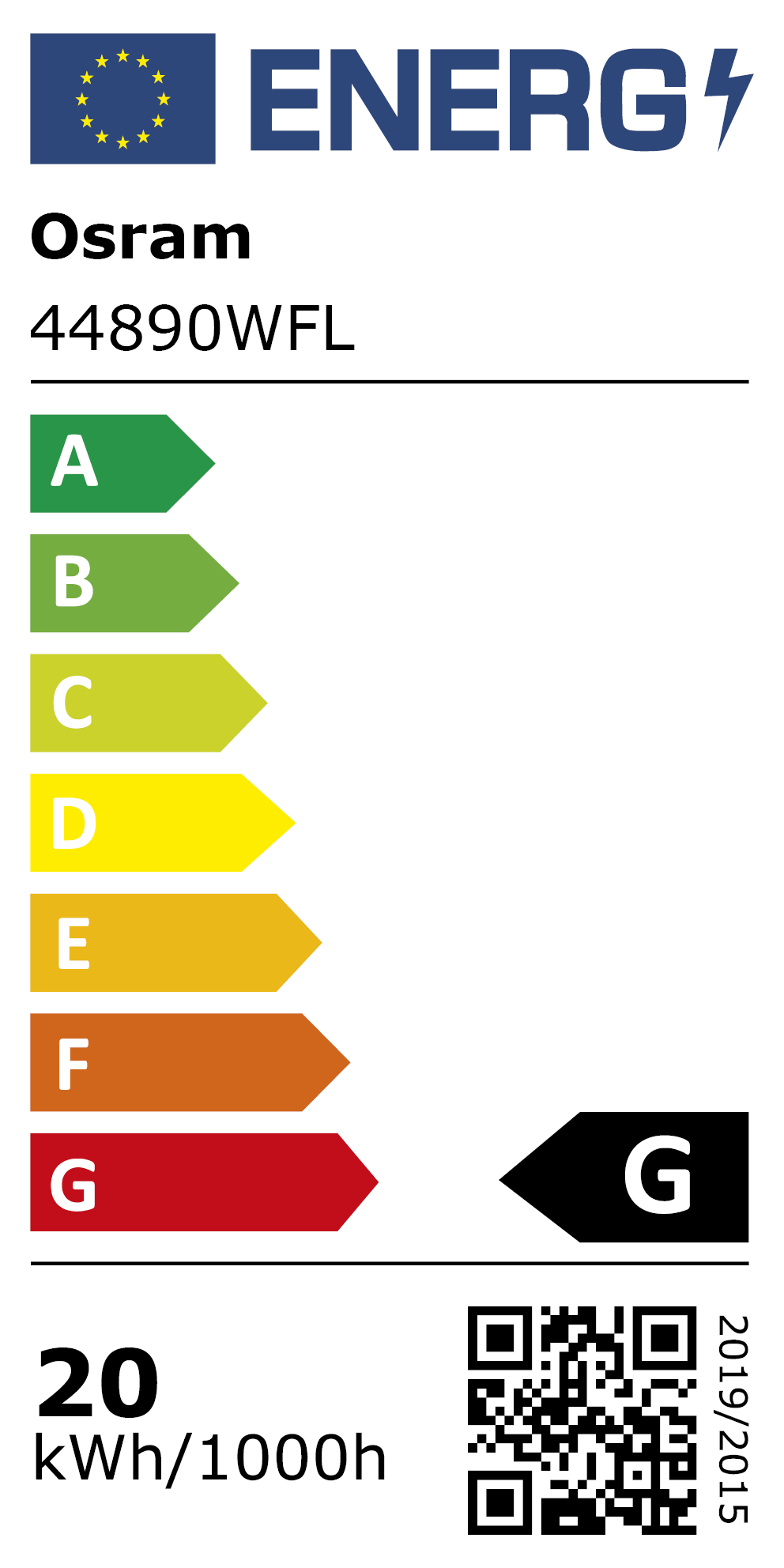 New 2021 Energy Rating Label: MPN 44890WFL