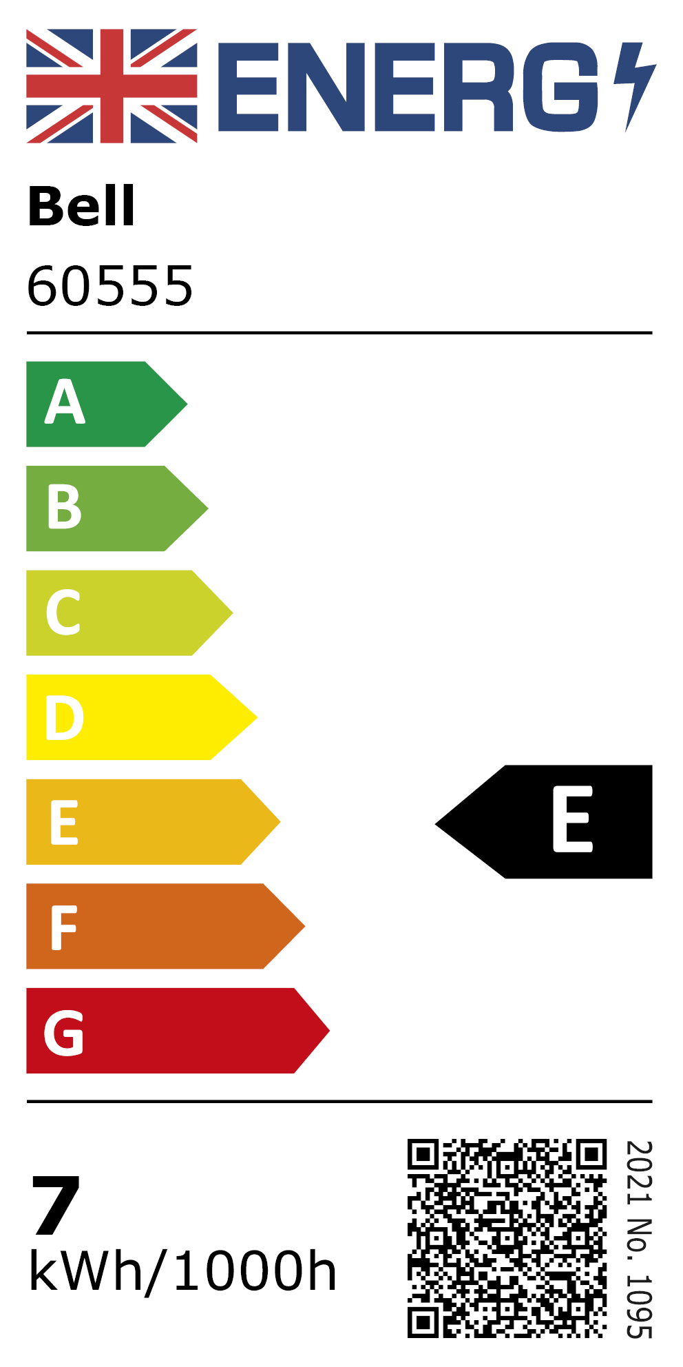 New 2021 Energy Rating Label: MPN 60555