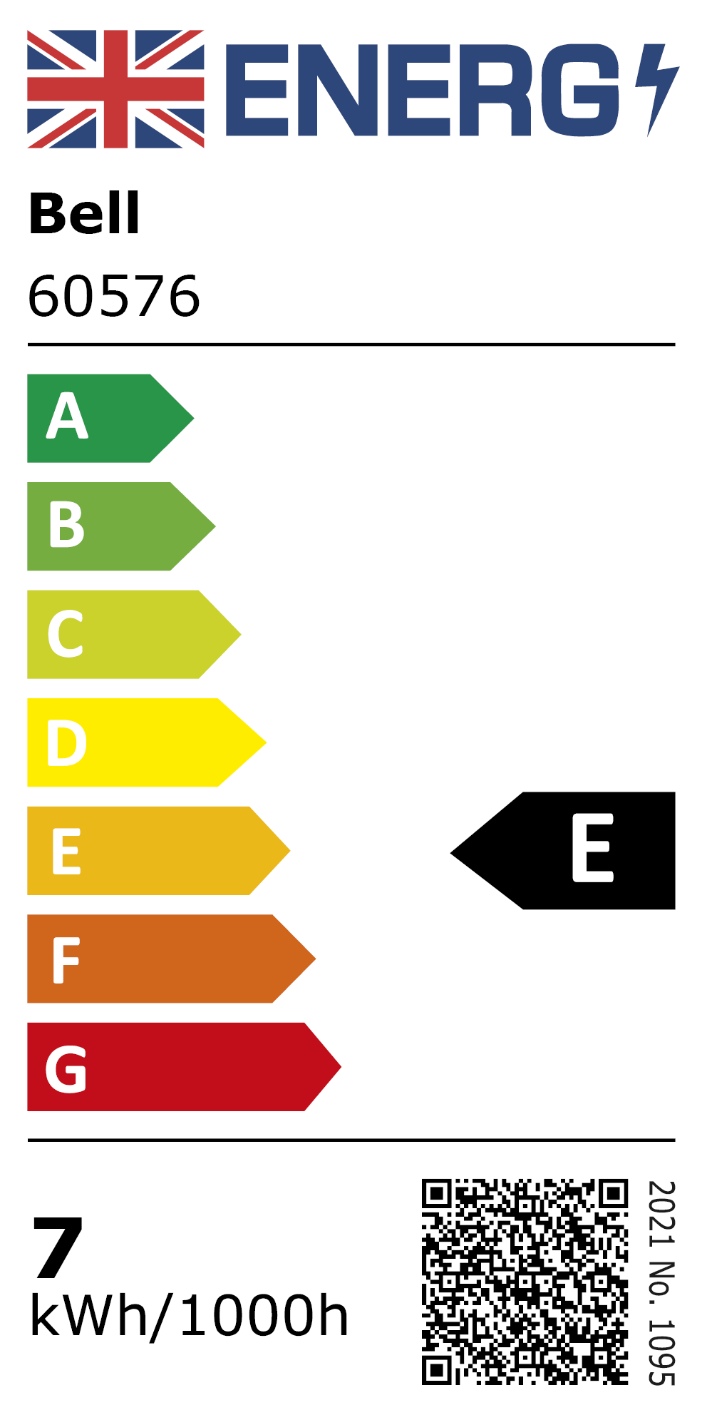 New 2021 Energy Rating Label: MPN 60576