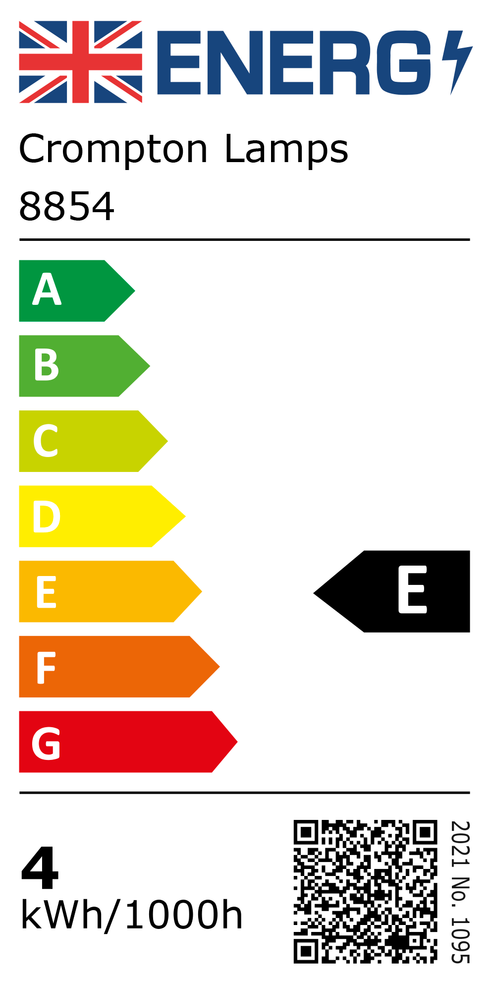 New 2021 Energy Rating Label: MPN 8854