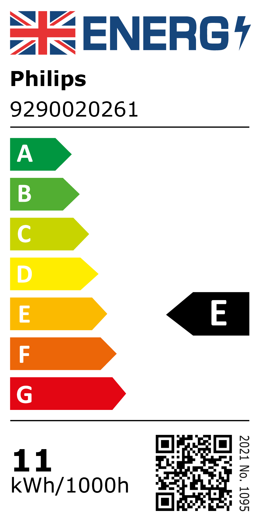 New 2021 Energy Rating Label: MPN 9290020261