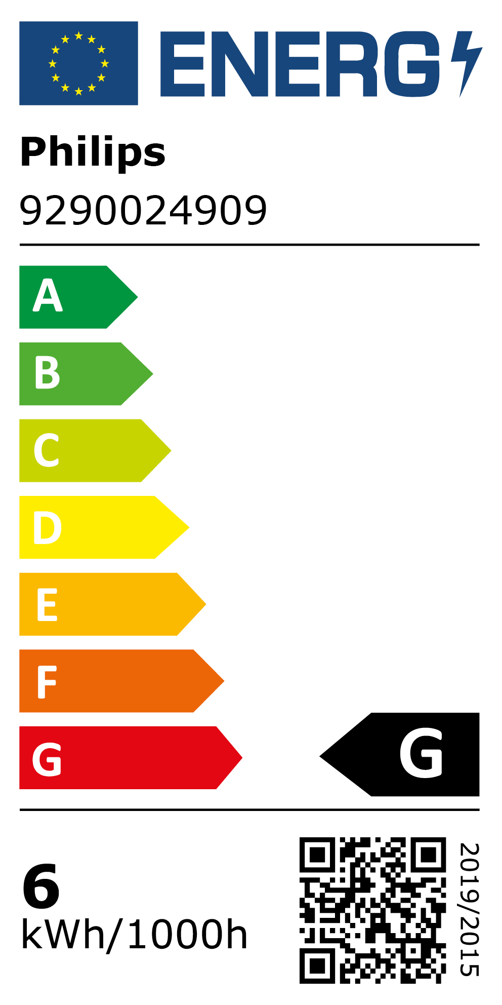 New 2021 Energy Rating Label: MPN 9290024909