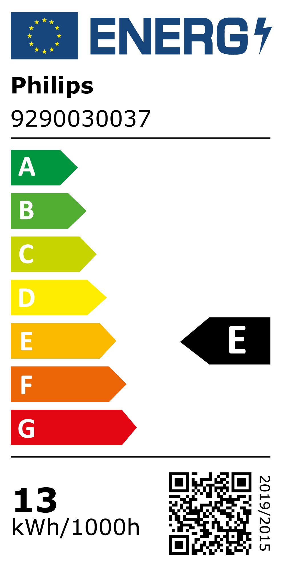 New 2021 Energy Rating Label: MPN 9290030037