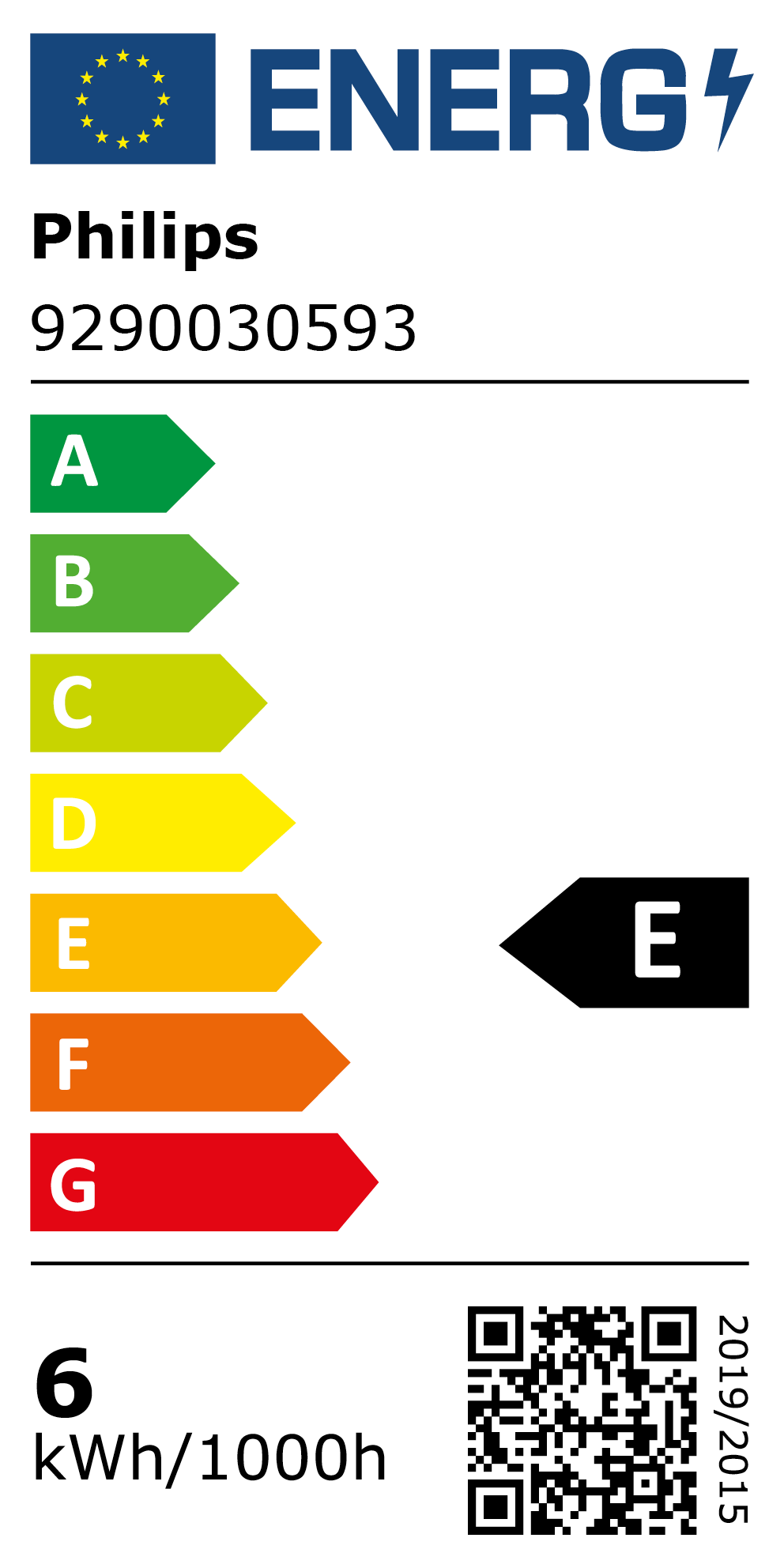 New 2021 Energy Rating Label: MPN 9290030593