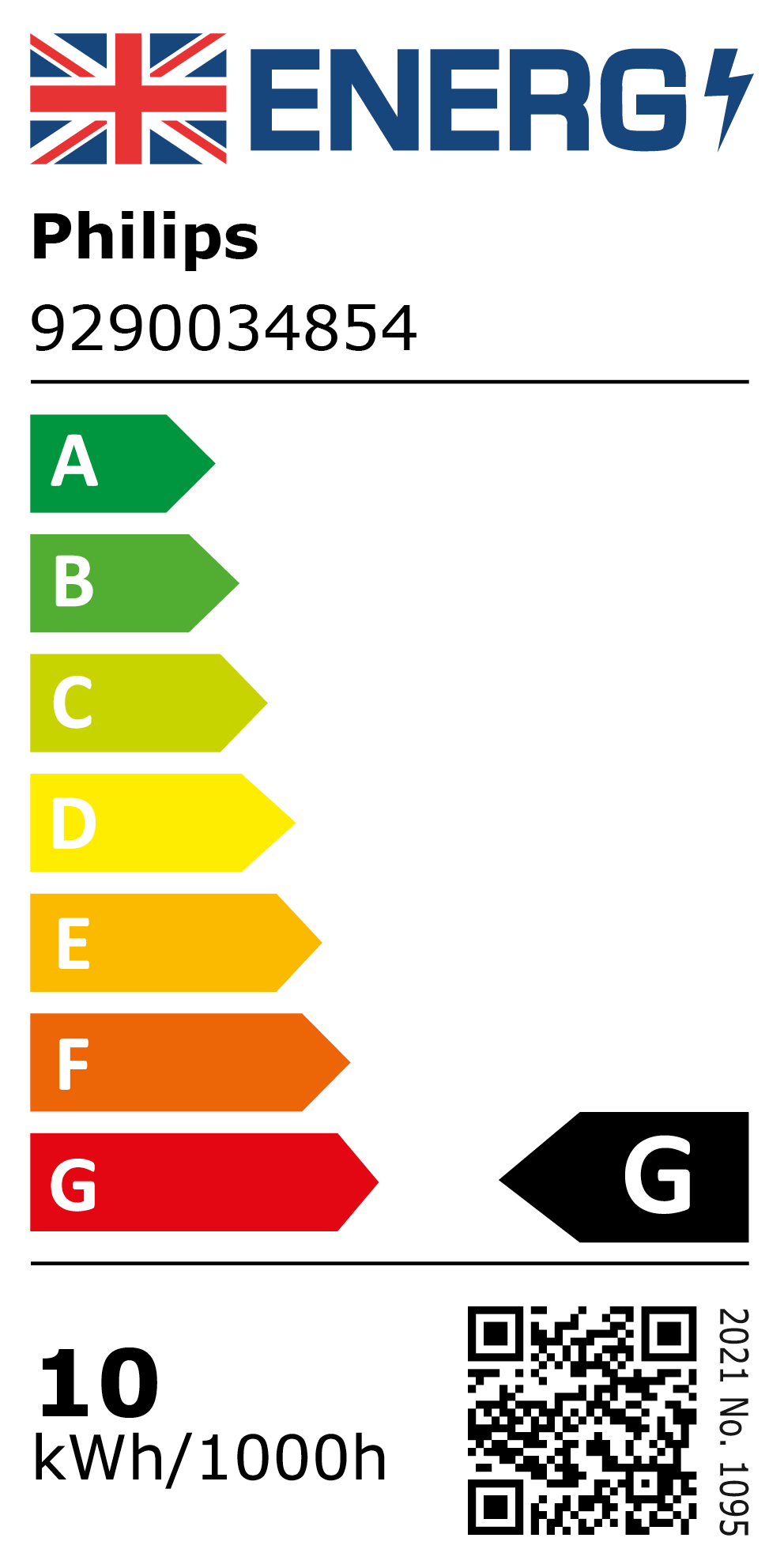 New 2021 Energy Rating Label: MPN 9290034854