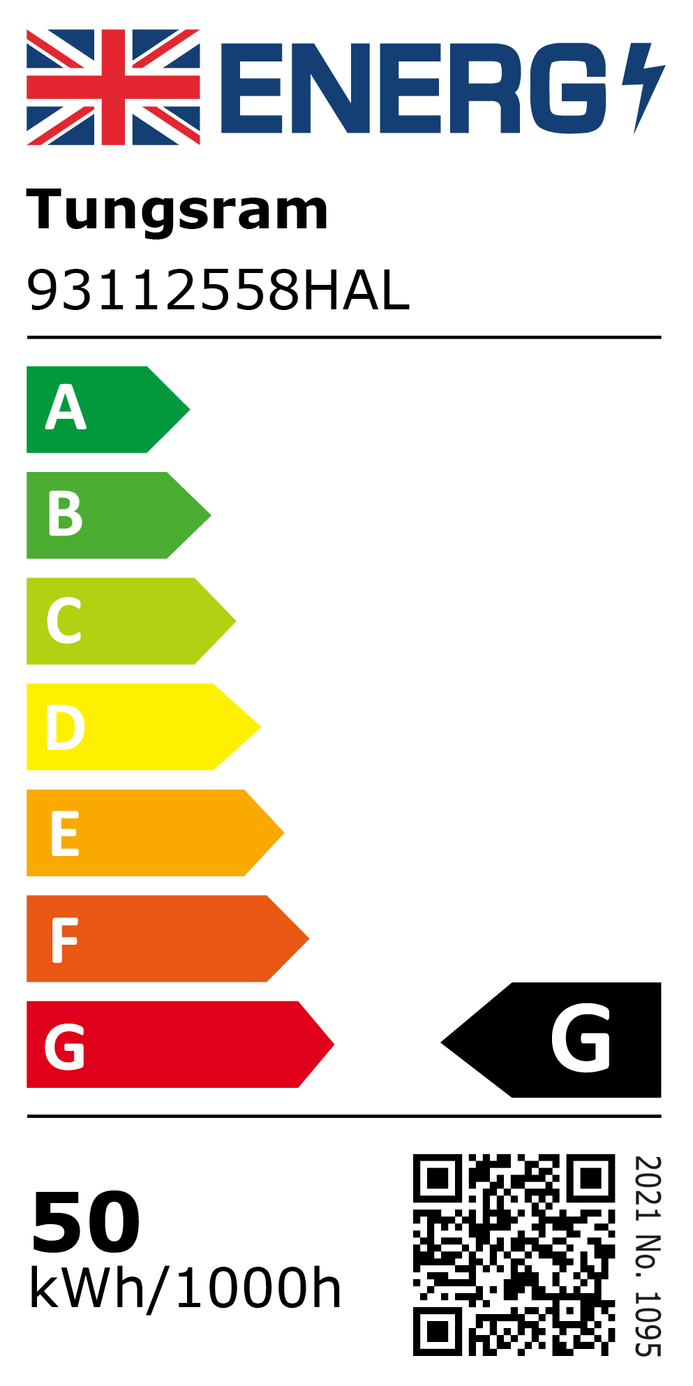 New 2021 Energy Rating Label: MPN 93112558HAL