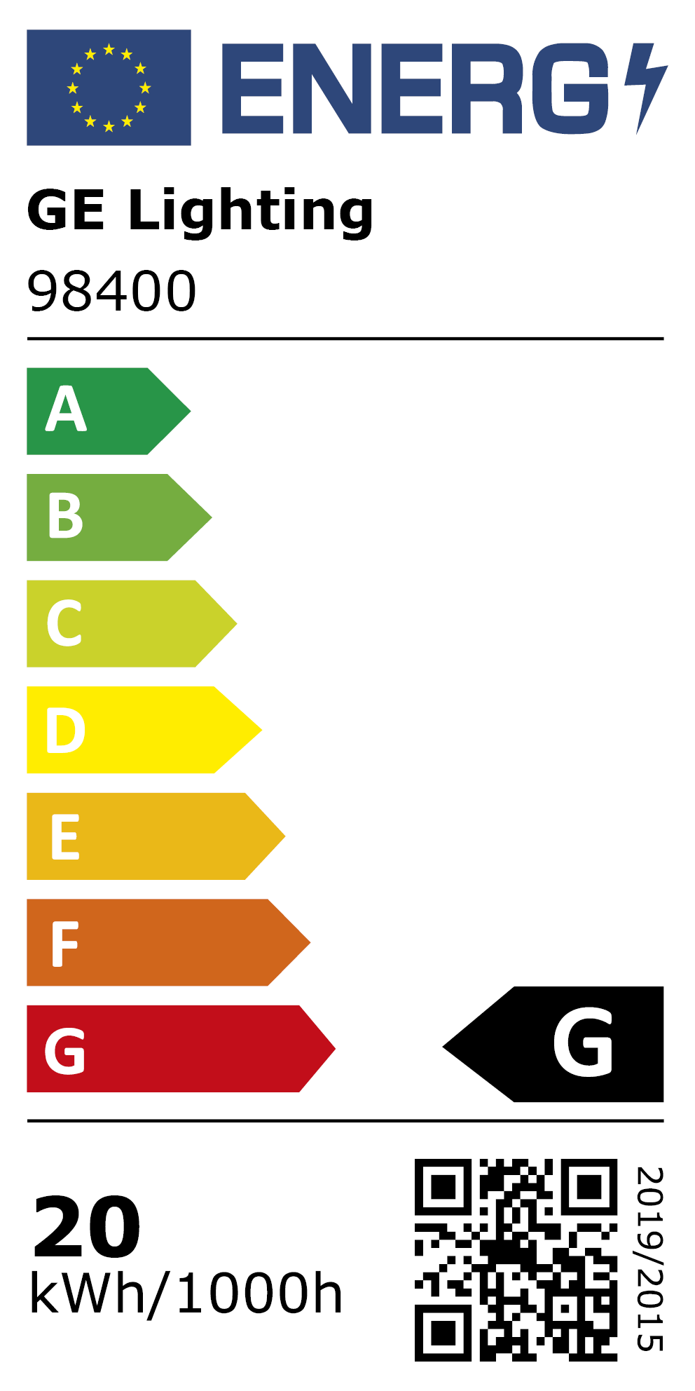 New 2021 Energy Rating Label: MPN 98400