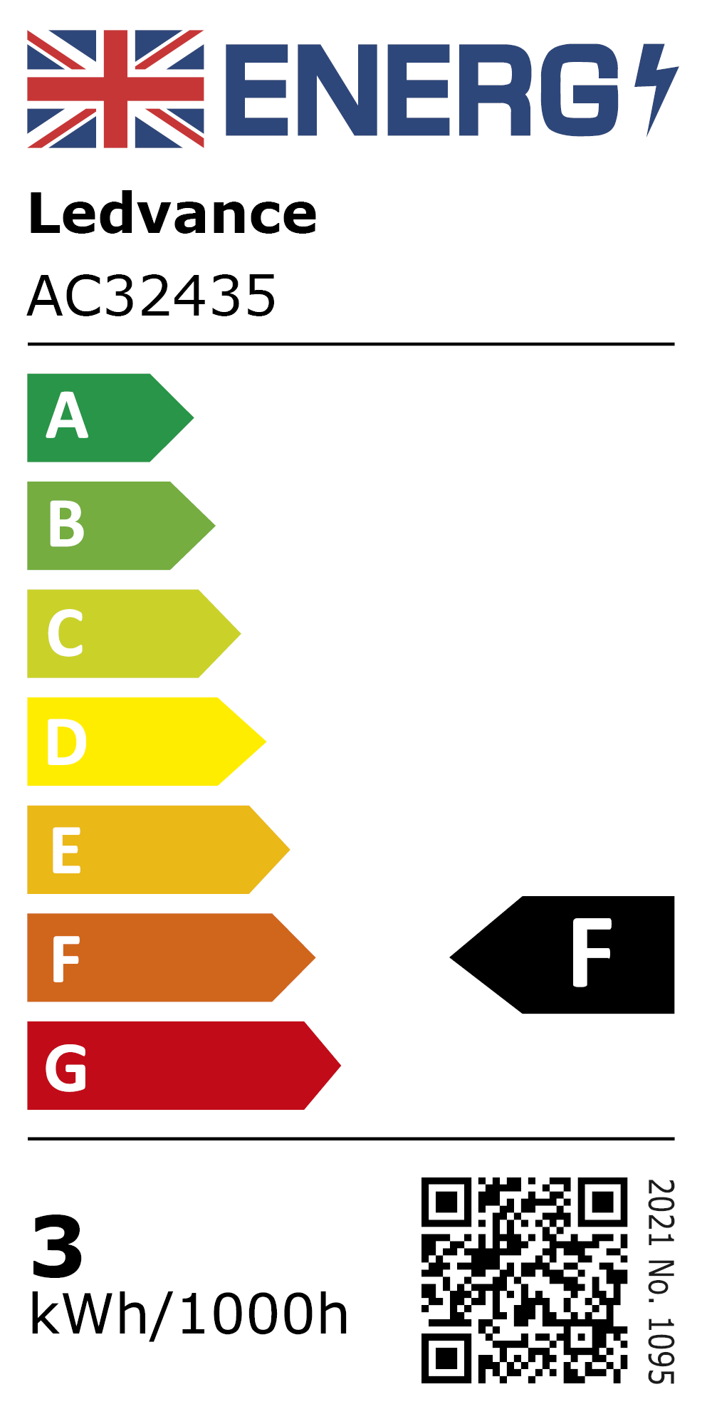 New 2021 Energy Rating Label: MPN AC32435