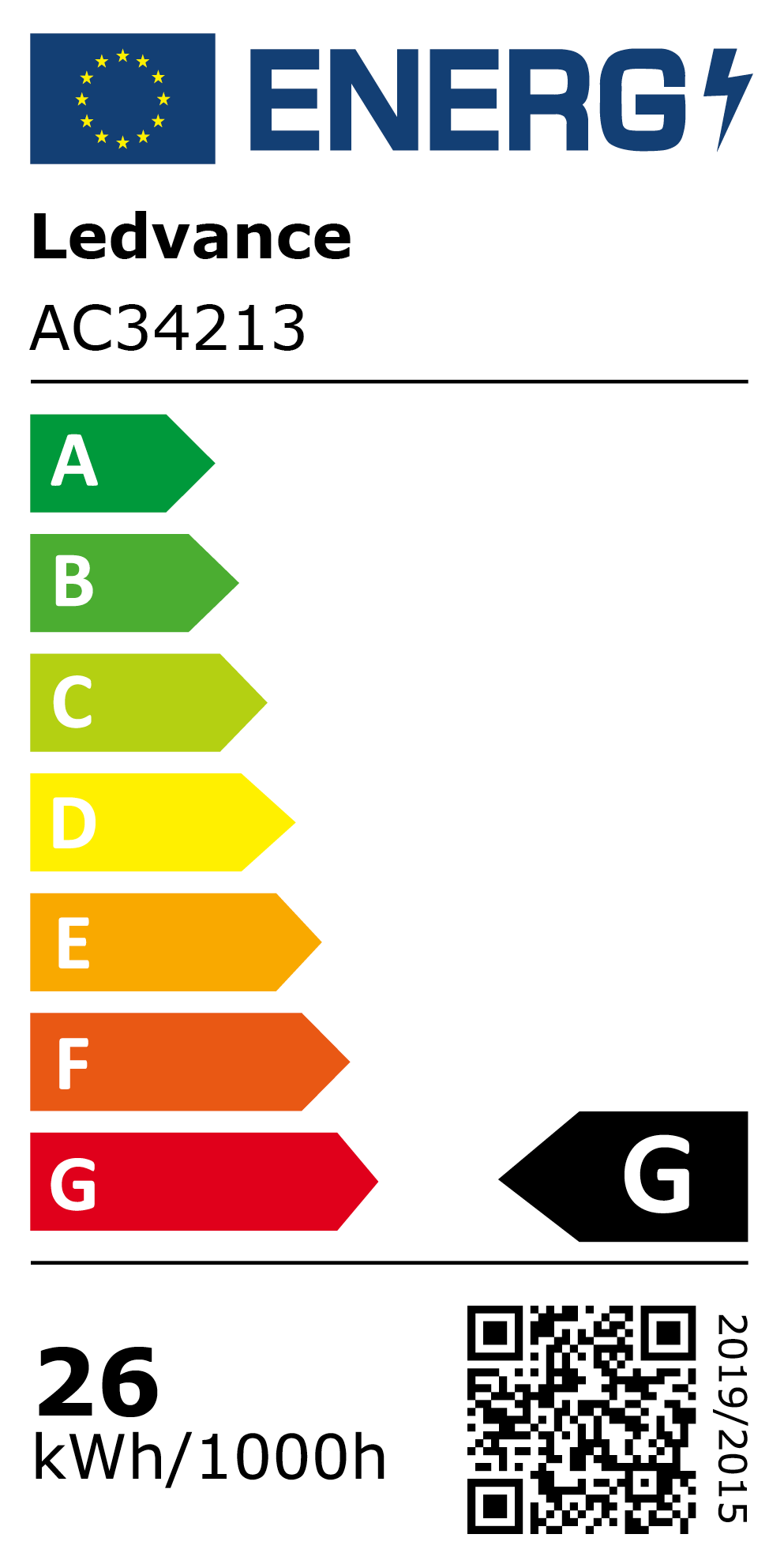 New 2021 Energy Rating Label: MPN AC34213