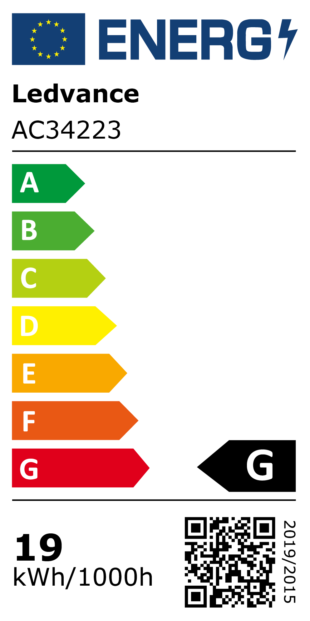 New 2021 Energy Rating Label: MPN AC34223