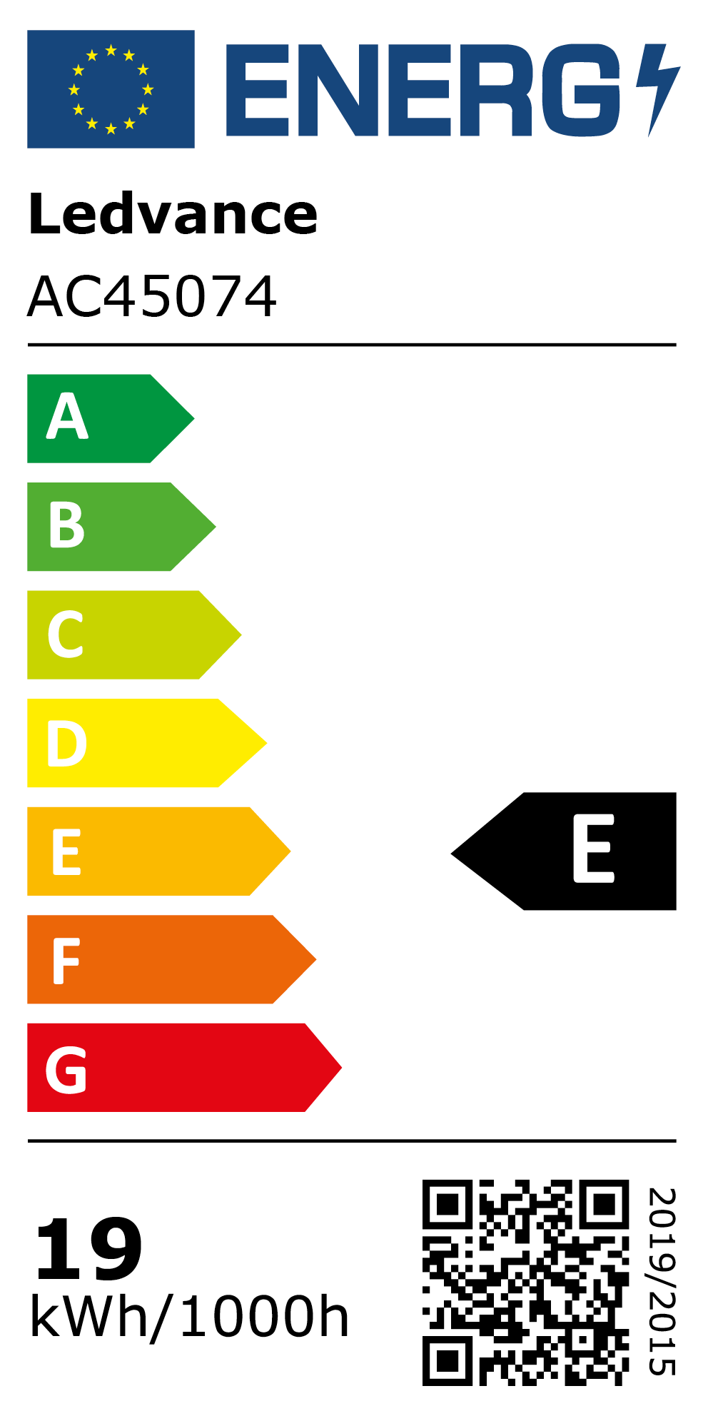 New 2021 Energy Rating Label: MPN AC45074