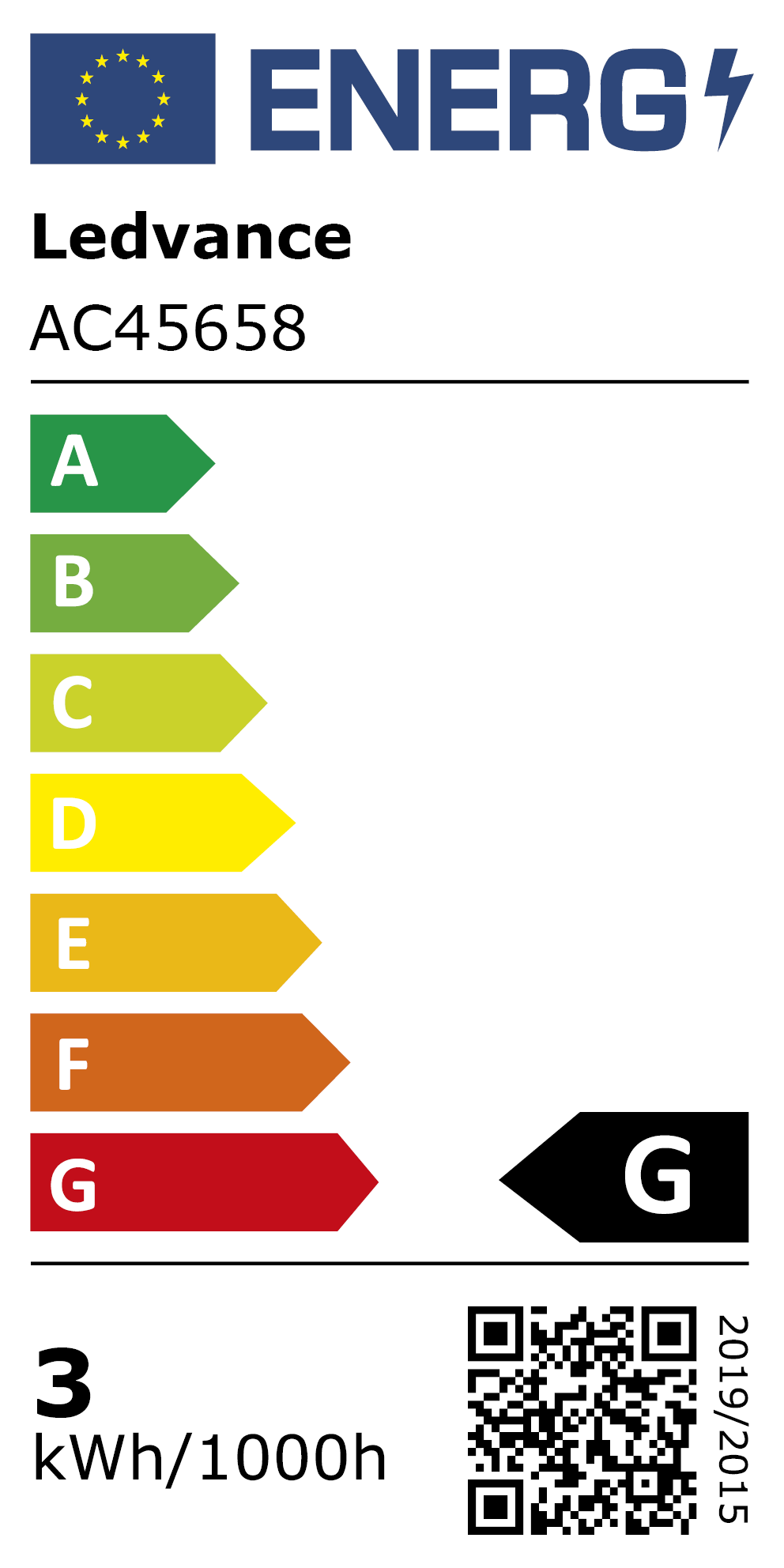 New 2021 Energy Rating Label: MPN AC45658