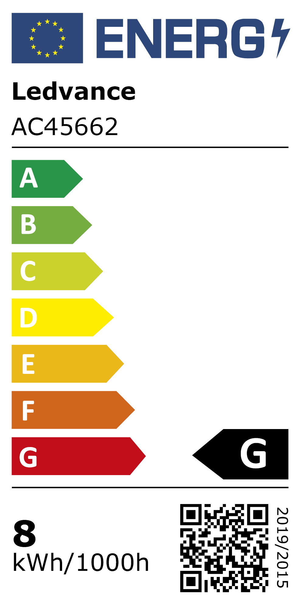 New 2021 Energy Rating Label: MPN AC45662