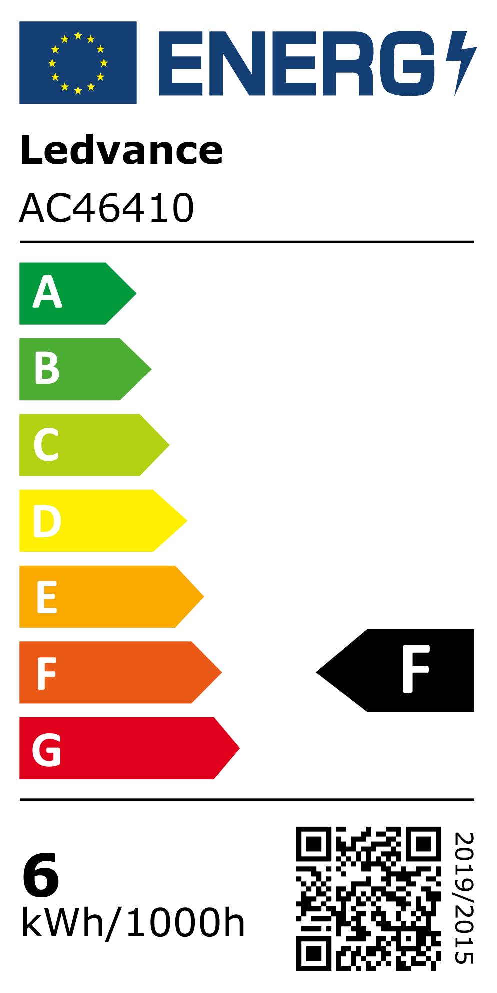 New 2021 Energy Rating Label: MPN AC46410