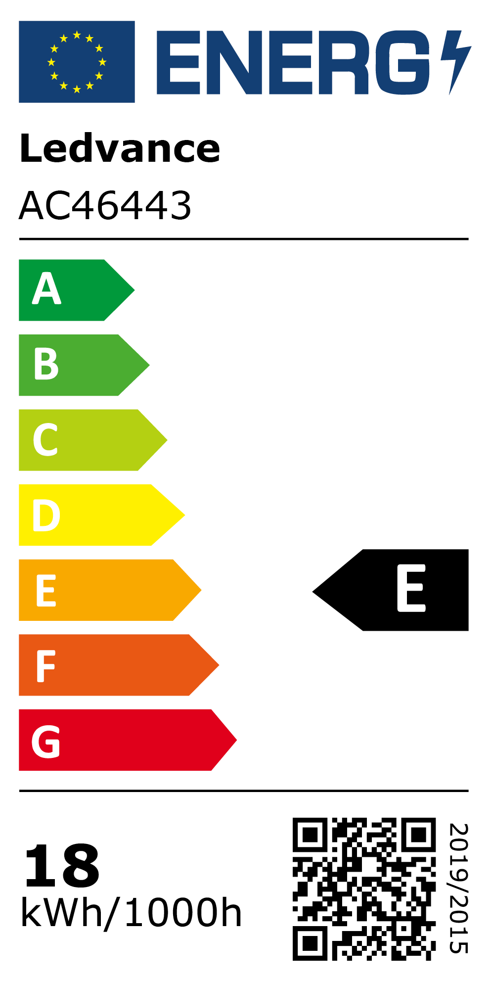 New 2021 Energy Rating Label: MPN AC46443