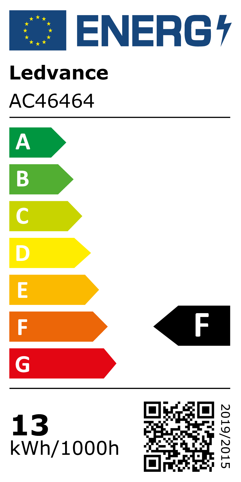 New 2021 Energy Rating Label: MPN AC46464