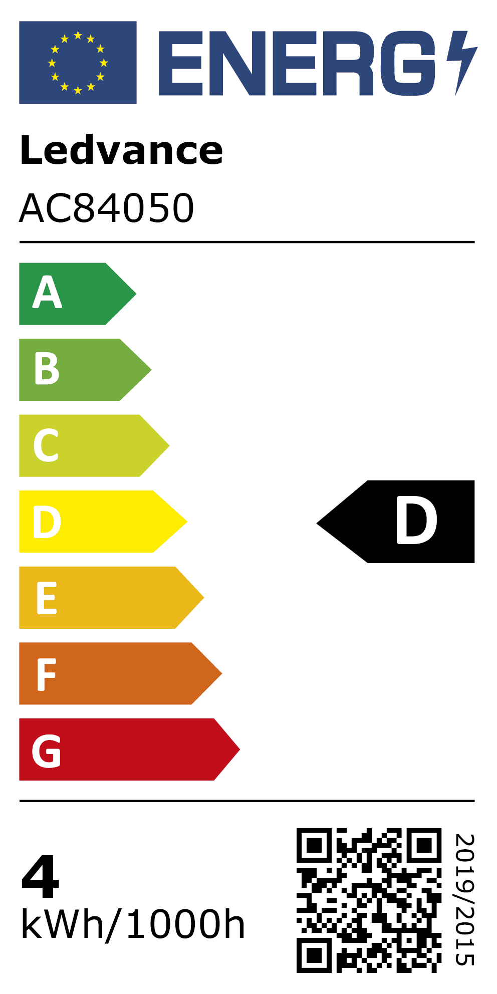 New 2021 Energy Rating Label: MPN AC84050