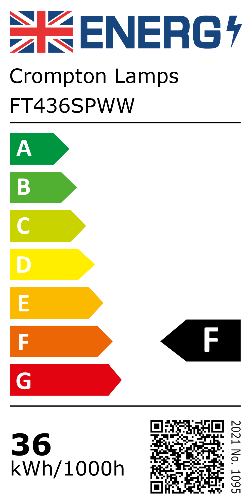 New 2021 Energy Rating Label: MPN FT436SPWW