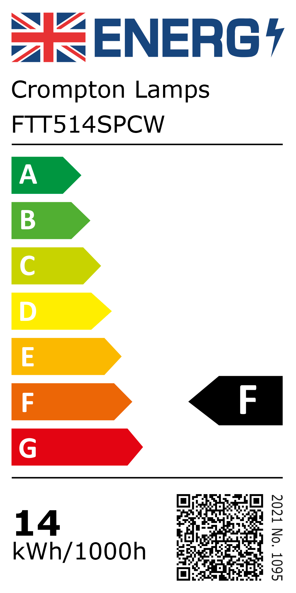 New 2021 Energy Rating Label: MPN FTT514SPCW