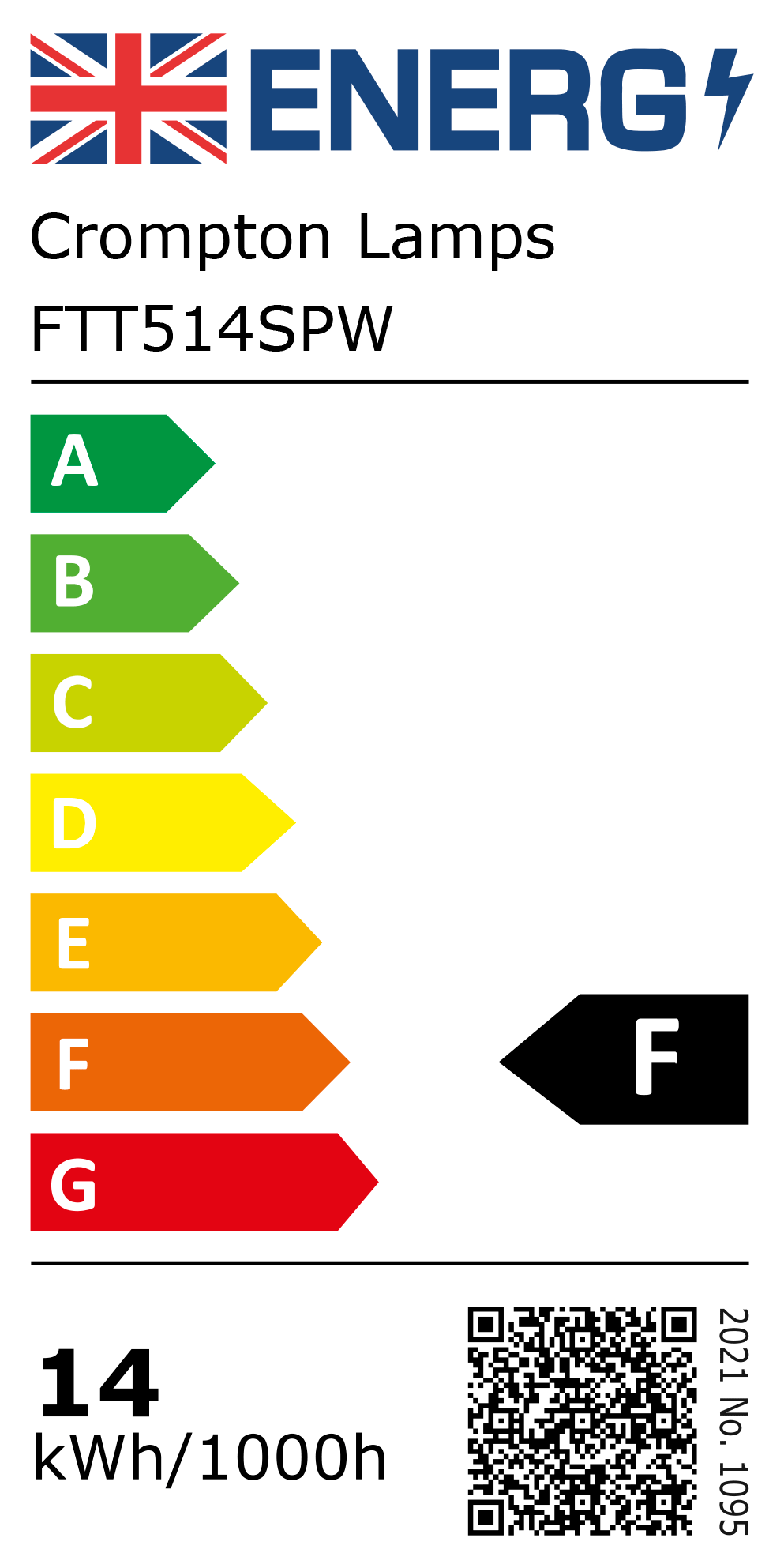 New 2021 Energy Rating Label: MPN FTT514SPW