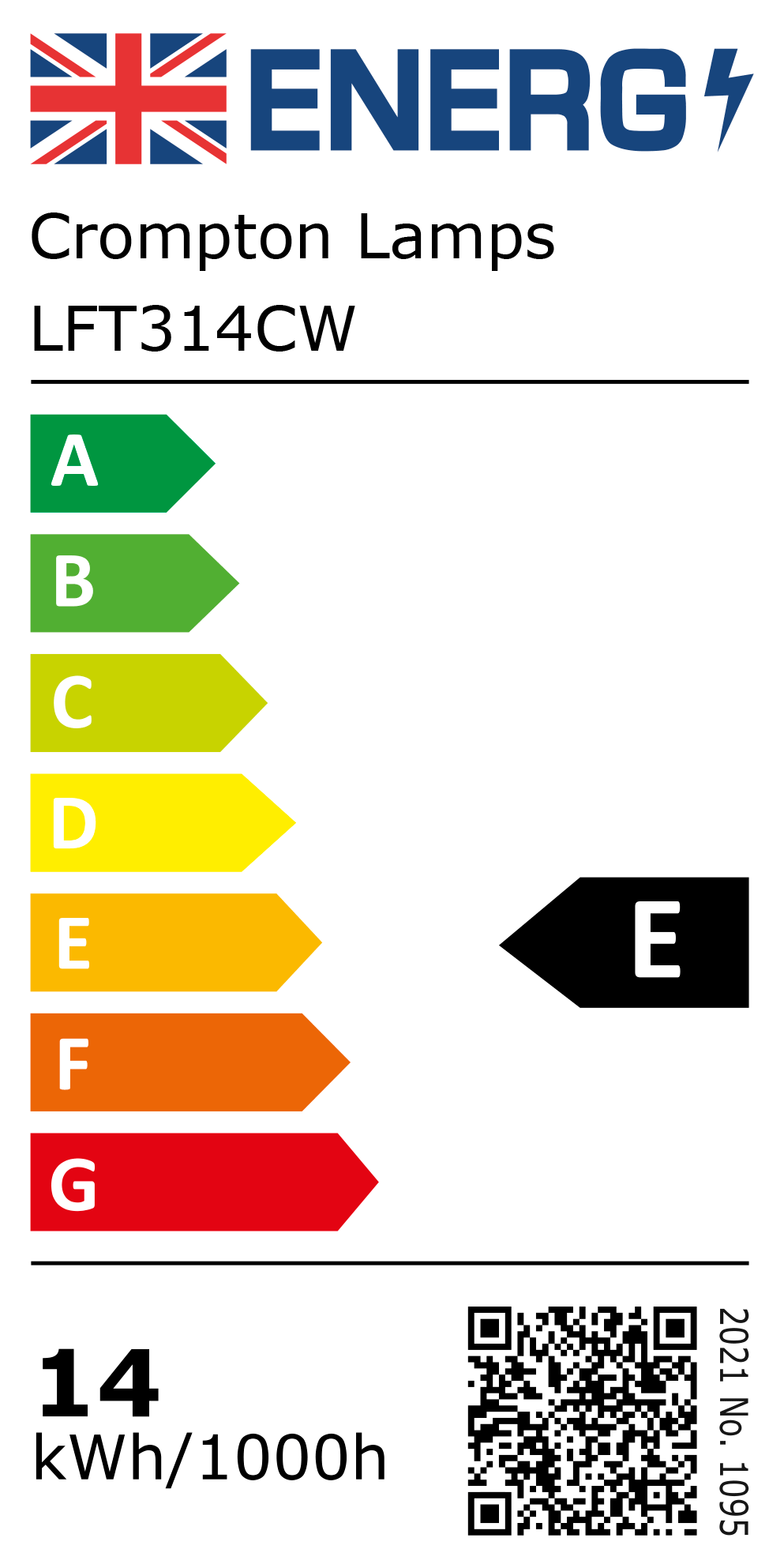 New 2021 Energy Rating Label: MPN LFT314CW