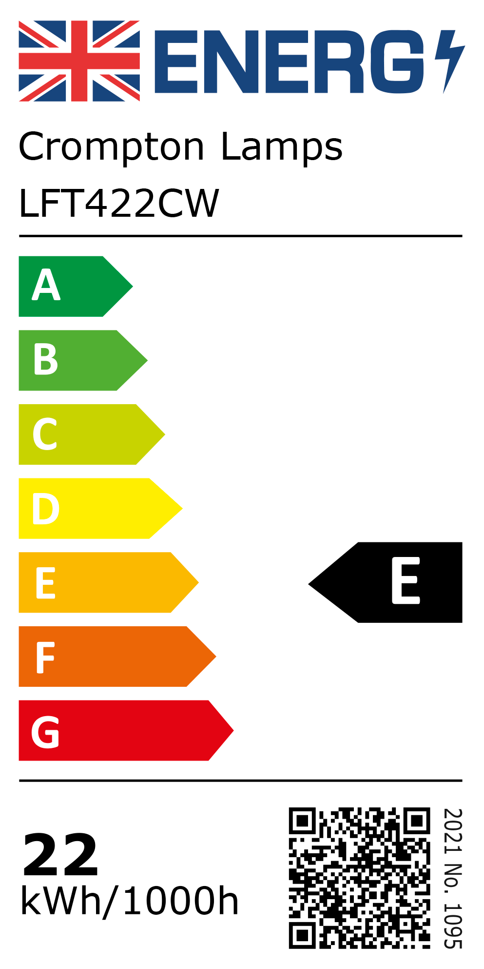 New 2021 Energy Rating Label: MPN LFT422CW-SF