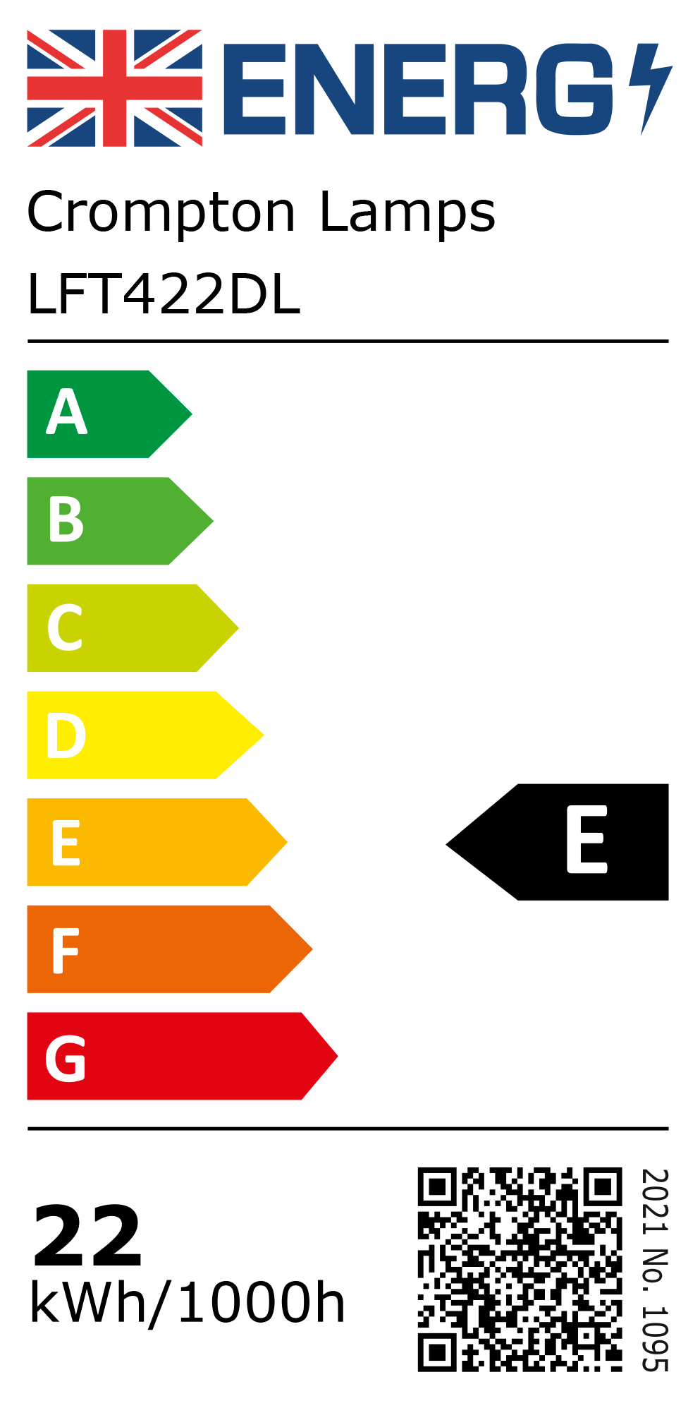 New 2021 Energy Rating Label: MPN LFT422DL