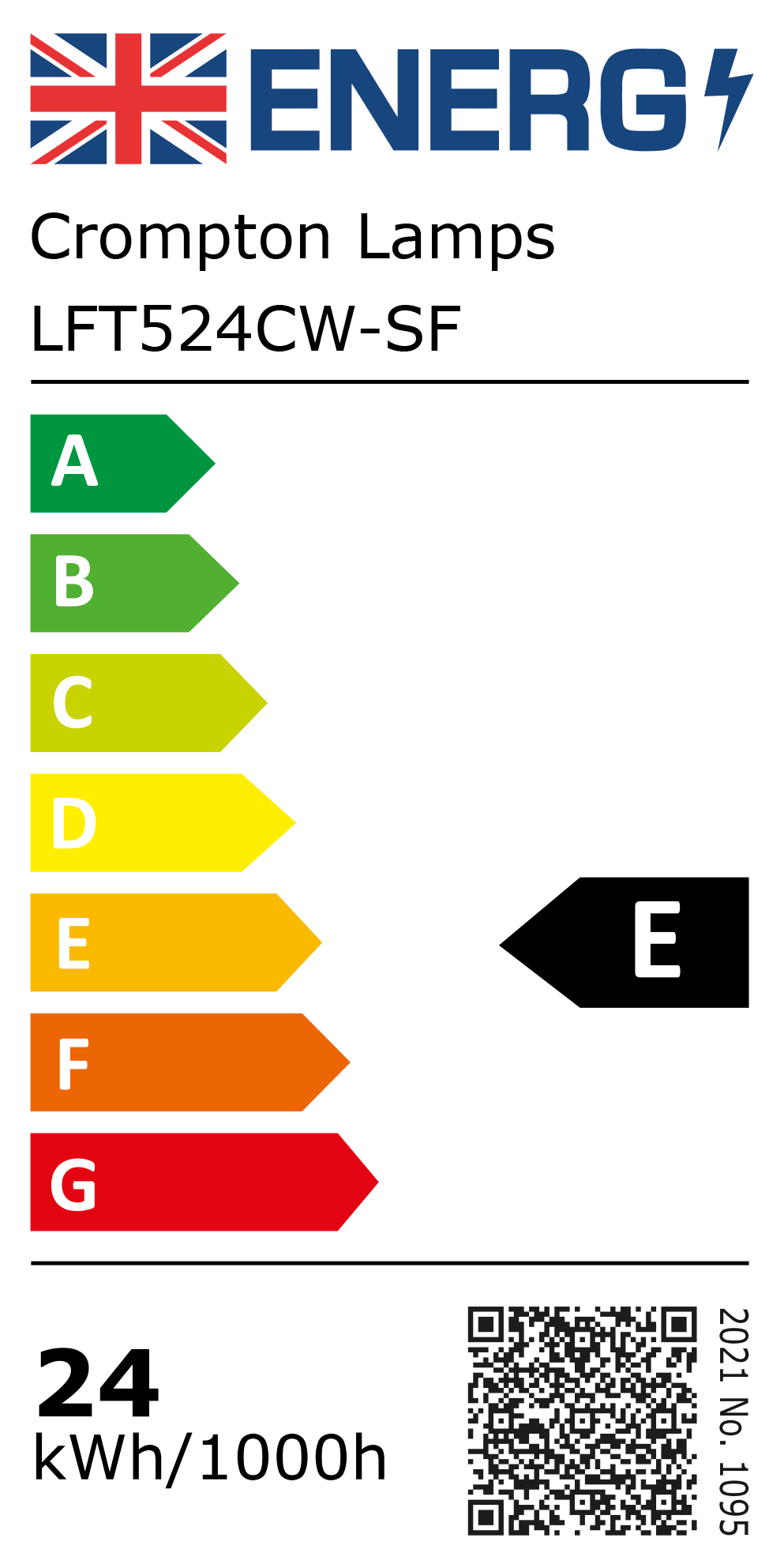 New 2021 Energy Rating Label: MPN LFT524CW-SF