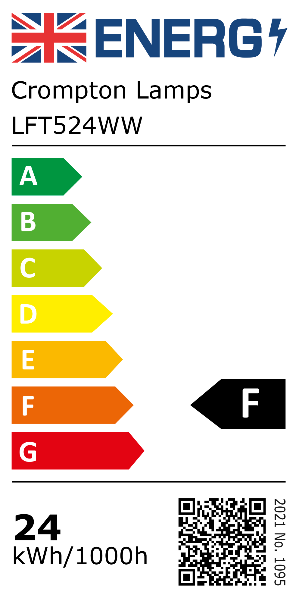 New 2021 Energy Rating Label: MPN LFT524WW